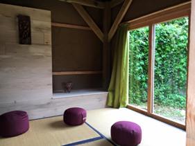 meditation hut inside