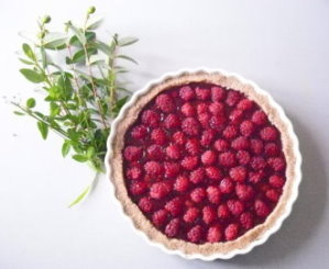 rapsberry couscous flan