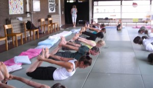 summer school yoga class